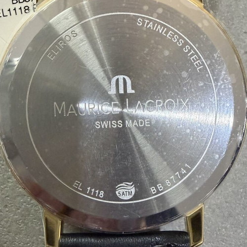 Maurice Lacroix Eliros 1118 quartz watch, gold PVD plated, 40 mm