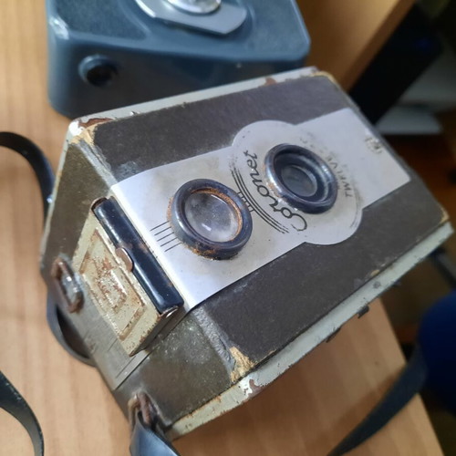 Vintage camera collection used for repair or decoration