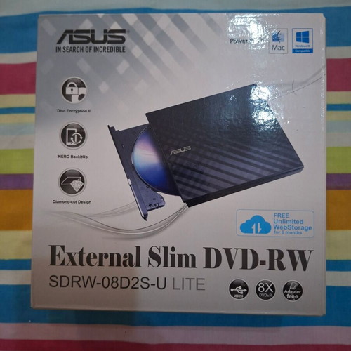 Asus SDRW-08D2S-U Lite External Slim DVD-RW used