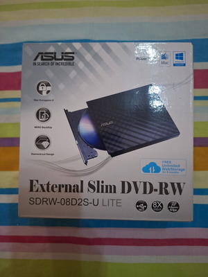 Asus SDRW-08D2S-U Lite външен тънък DVD-RW употребяван