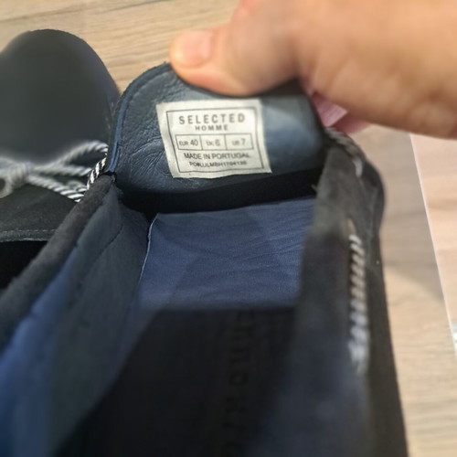 Selected Homme men's moccasins new, dark blue suede