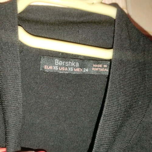 Blouse short-sleeved with closed neck like new, black, XS