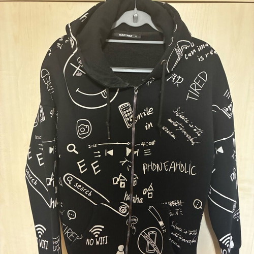 Men’s jacket Martinez medium size, like new, black and white
