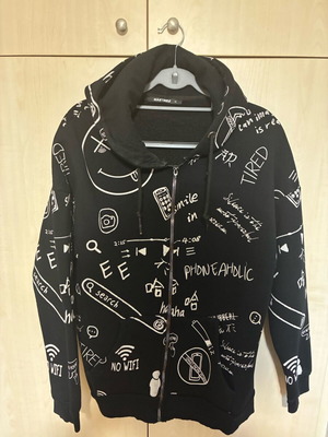 Men’s jacket Martinez medium size, like new, black and white