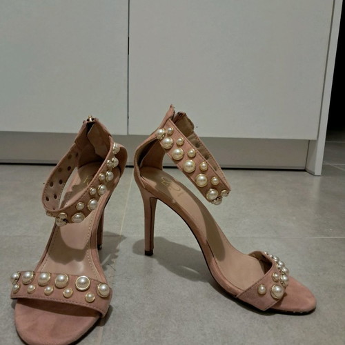 Feng Shoe pink high heels used, size 38