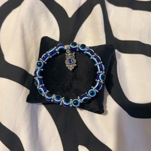Unisex handmade bracelet new with evil eye and owl design