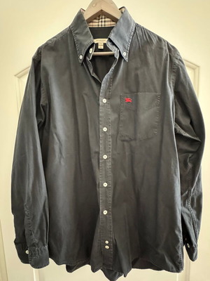 Burberry men's black shirt XL used, long sleeve