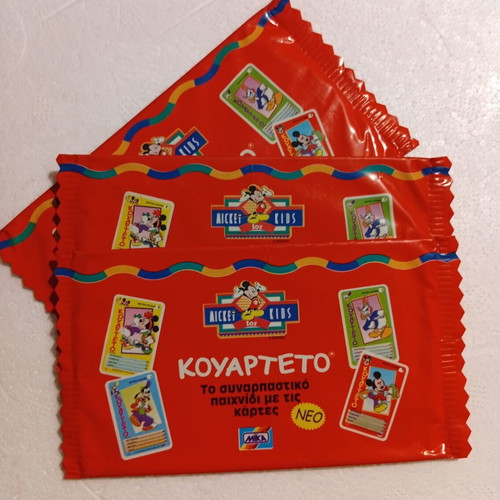 Mickey Kids Quartetto card packs, set of 3