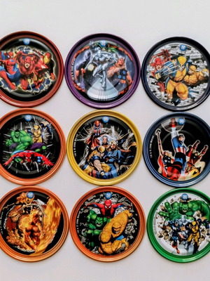 Marvel Metal Slammers set of 9 like new
