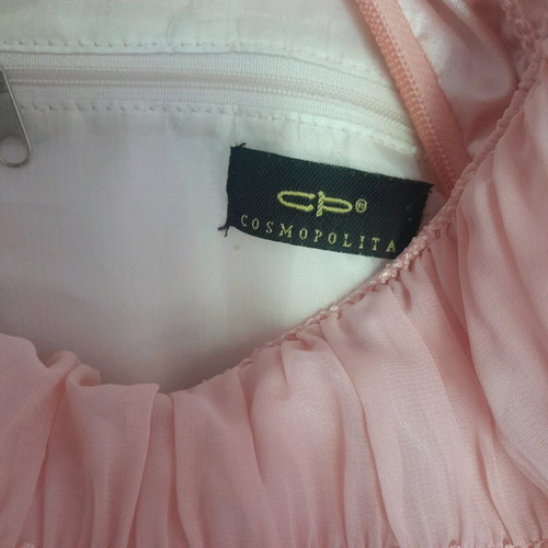 Pink bonbon bag used with zipper and lace details