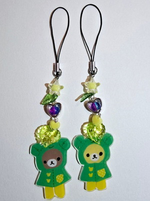 Froggy Rilakkuma handmade keychains like new, set of 2