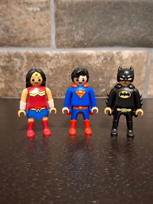 DC Justice League Heroes Playmobil Kinder Surprise καινούργια, σετ 3 φιγούρες