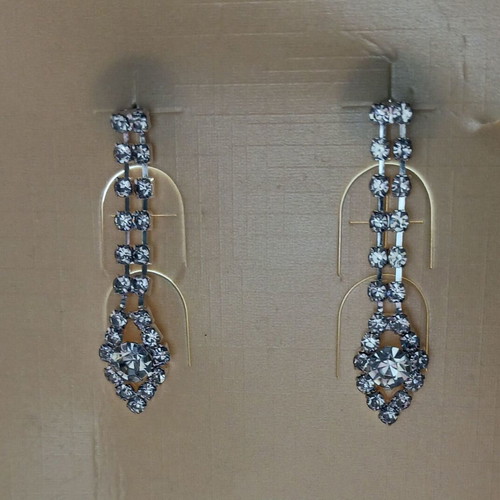Dangling earrings new, silver, brass