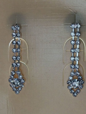 Dangling earrings new, silver, brass