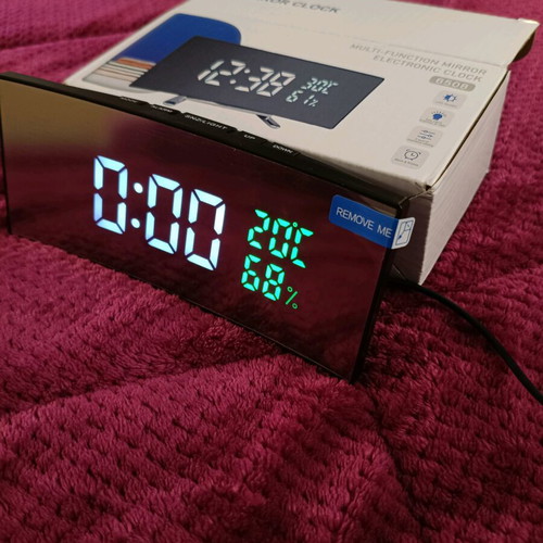 Digital LED Table Clock new with temperature and humidity display