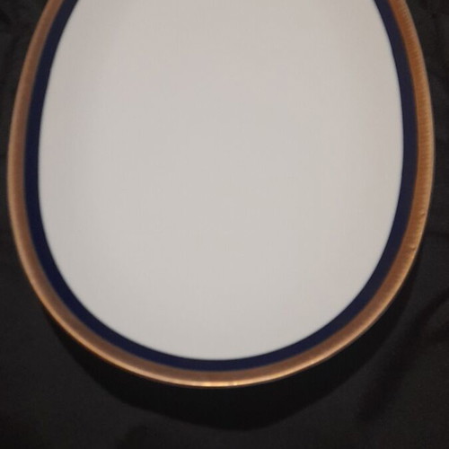 Bavarian porcelain platter like new with gold and blue decoration