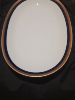 Bavarian porcelain platter like new with gold and blue decoration