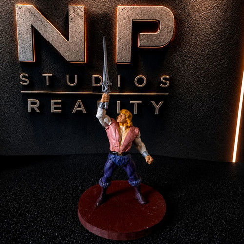 Prince Adam MOTU figure new, 12cm height with raised sword