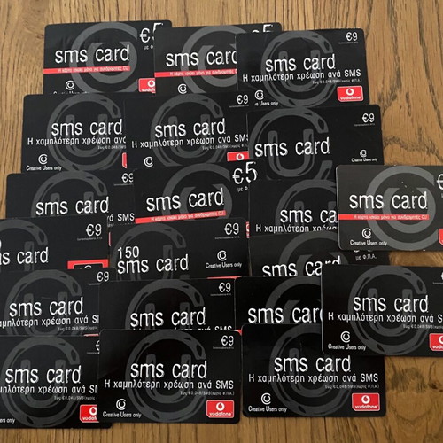 Phone time recharge cards used, pack of 200