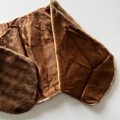 Vintage shoulder fur from natural fur like new, brown