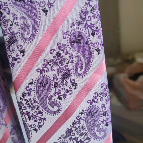Purple Paisley Silk Tie new