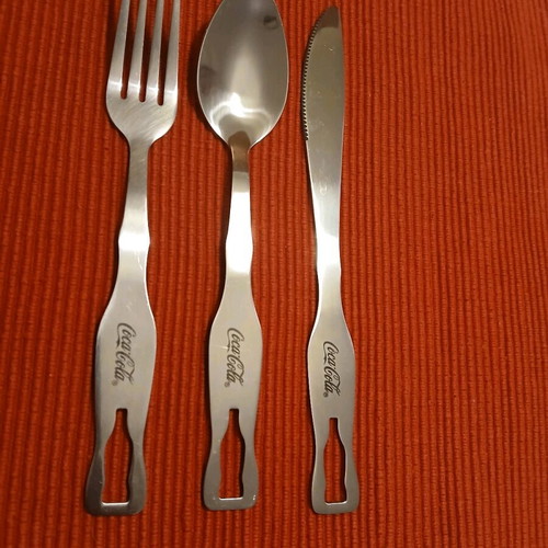 Collectible Coca Cola knife, fork, spoon set like new