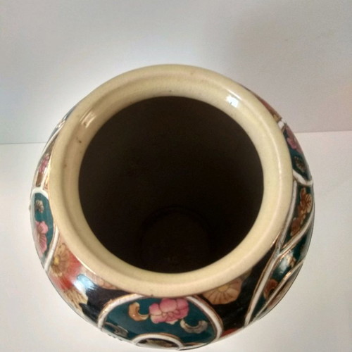 Set of 3 Royal Satsuma decorative porcelain vases used