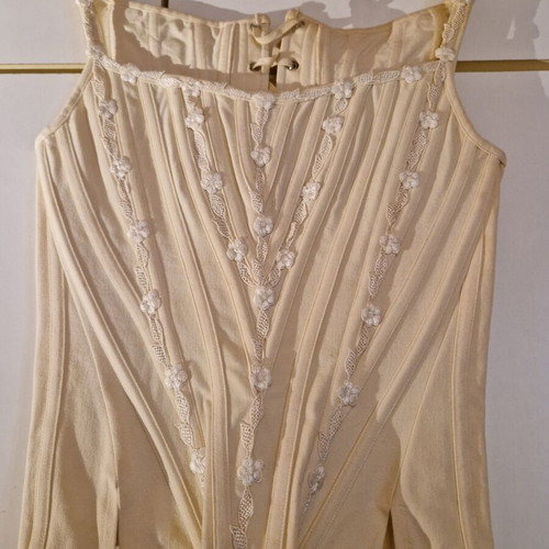 Vintage Benefit wedding bustier used, beige, size M