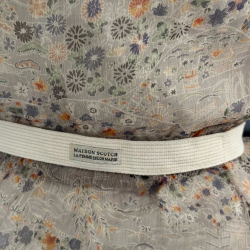 Maison Scotch silk boho dress size M like new, vintage floral print