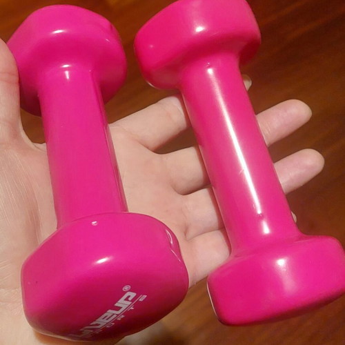 Pink 1kg Exercise Dumbbells new