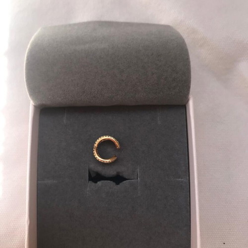 Ear Cuff Astrid & Miyu gold plated silver with crystals, new