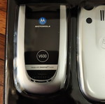 Motorola V600 phone with Swarovski crystal cover
