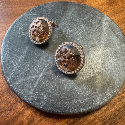 Steel earrings used, excellent condition
