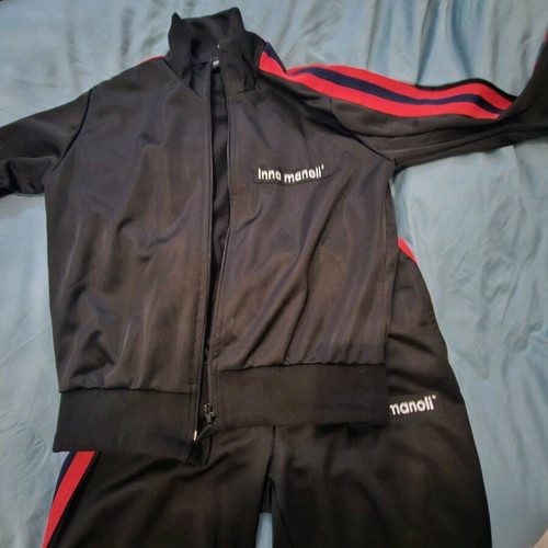 Inna Manoli tracksuit set like new, black with red and blue stripes, size M