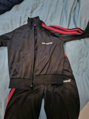 Inna Manoli tracksuit set like new, black with red and blue stripes, size M