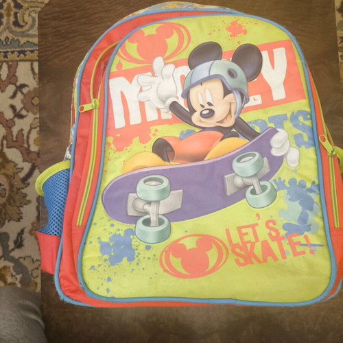 Disney school backpack used with ergonomic back