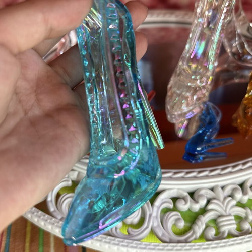 Decorative Glass High-Heel Shoes like new, Mini Crystal Style Collection
