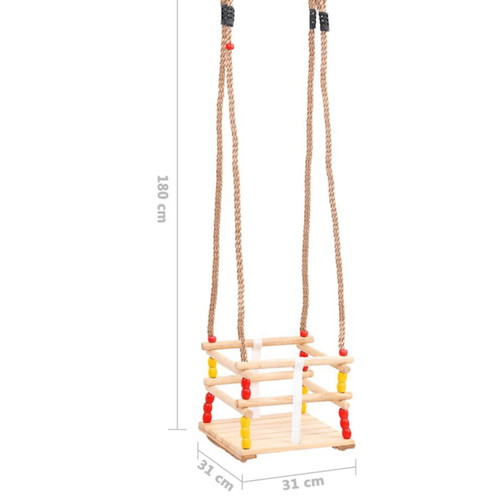 Wooden Baby Garden Swing like new with safety belt