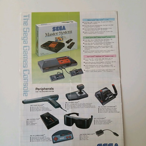 Sega Master System 80s vintage catalog like new