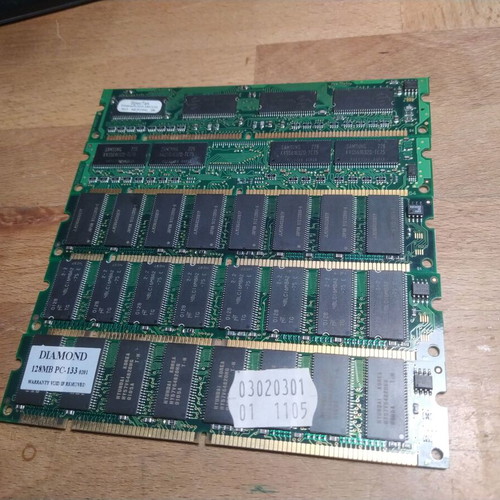SDR SDRAM RAM pack 5 modules 512MB total PC133/PC100 like new