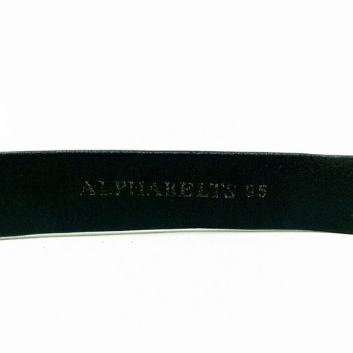 Alphabelts 95 Vintage Leather Belt with Brass Buckle