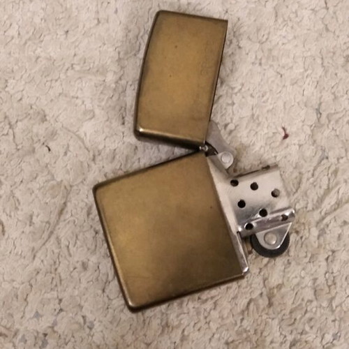Zippo lighter collectible used, bronze color