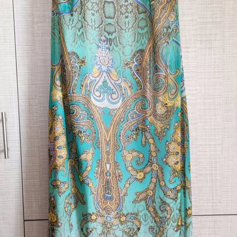 Long summer dress new multicolored, size XL