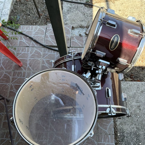 Millennium Acoustic Drum Set used, complete with cymbals and hardware