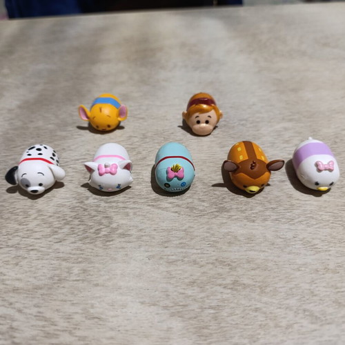 Disney Tsum Tsum set of 7 squishy toys used
