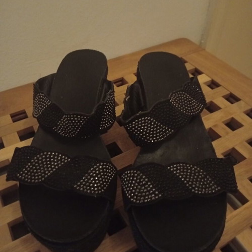 Vintage women's platform sandals flatform size 36 black like new