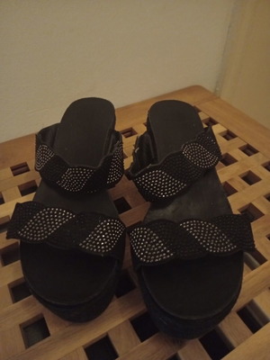 Vintage women's platform sandals flatform size 36 black like new