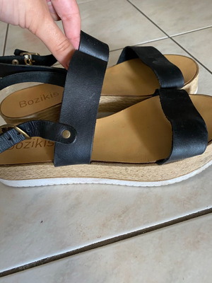 Bozikis sandals size 39 with high sole black