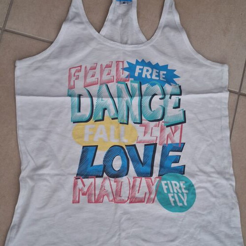 TShirt Firefly used, women's summer top size S white