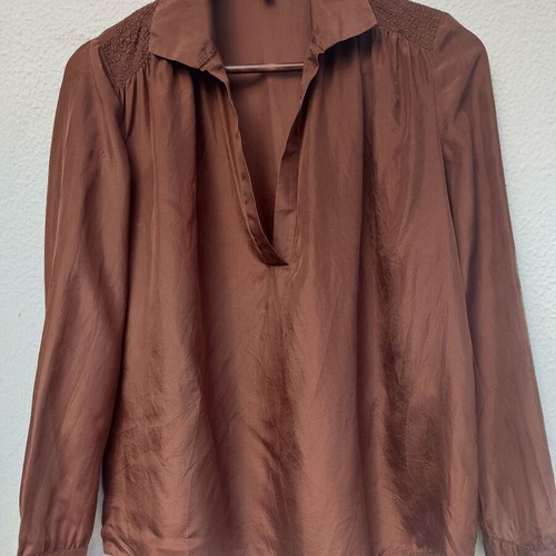 Massimo Dutti silk shirt brown used size M